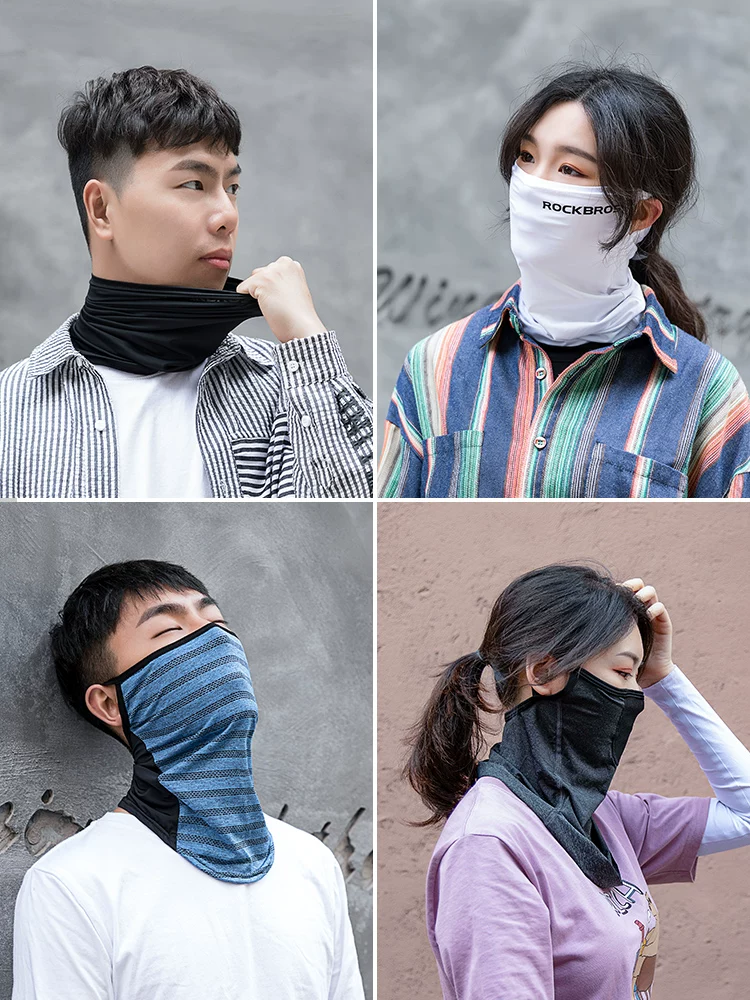 Khăn quàng cổ đa năng Rock Brothers chất liệu lụa đá, chống nắng, che mặt, bảo vệ cổ, khăn đa năng, thoáng khí, dùng cho mùa hè, đồ thể thao đạp xe dành cho nam và nữ