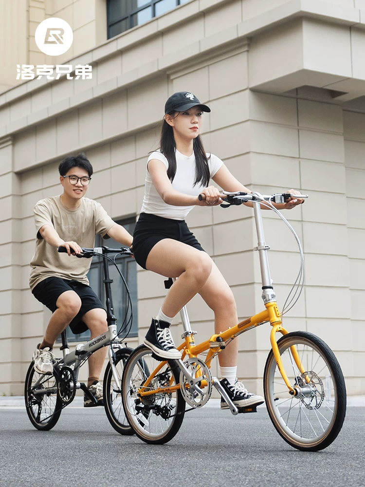 Xe đạp gấp Rock Brothers Xe đạp đi lại dành cho người lớn 20inch tốc độ có phanh đĩa dành cho nam và nữ sinh viên