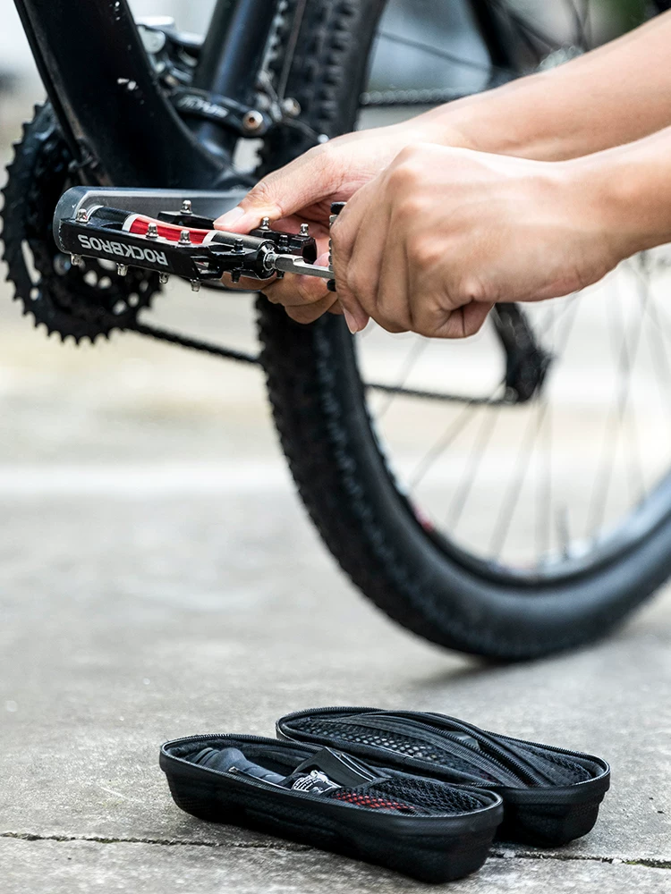 Rock Brothers Xe đạp Túi đựng dụng cụ vỏ cứng Dụng cụ sửa chữa có thể hộp lưu trữ di động Thiết bị đạp xe đường bộ