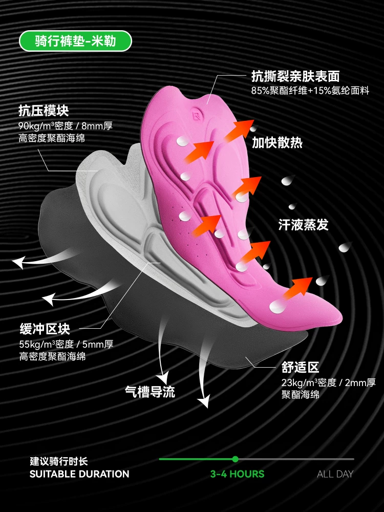 Quần đi xe đạp mùa hè Rock Brothers dành cho nữ có túi, quần đi xe đạp đường trường và leo núi chống nắng thoáng khí