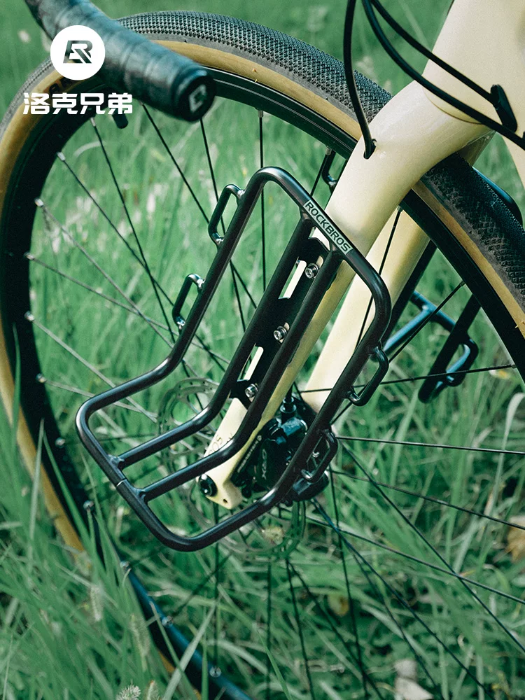Giá để đồ phía trước xe đạp Rock Brothers, dành cho xe đạp leo núi, xe đạp đường trường, xe đạp du lịch, giỏ đựng đồ phía trước, giá đỡ