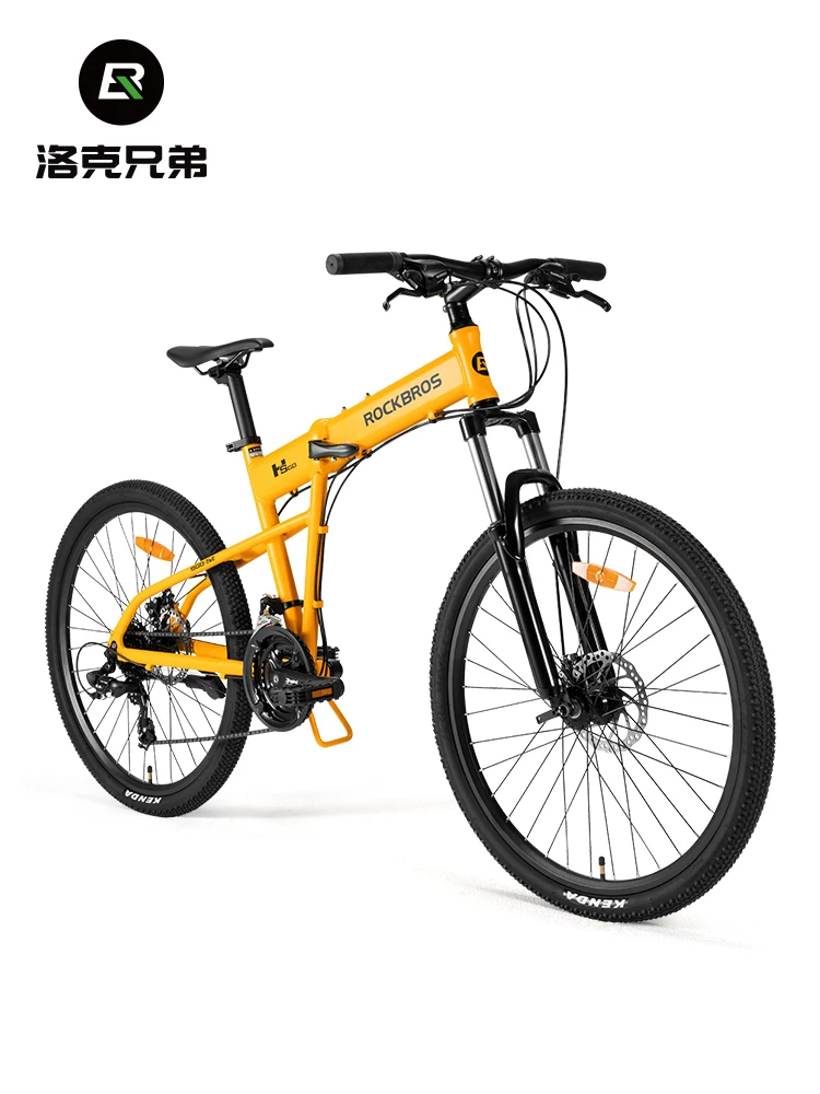 Xe đạp leo núi gấp Rock Brothers hợp kim nhôm dành cho người lớn, xe đạp địa hình di động dành cho nam và nữ, thanh thiếu niên, ngoài trời, nhiều tốc độ