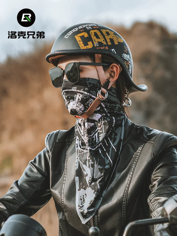 Khăn quàng cổ đa năng Rock Brothers chống nắng chất liệu vải lụa đá mát lạnh dành cho nam và nữ, dùng khi đi xe đạp, đi mô tô, khăn mặt mùa hè
