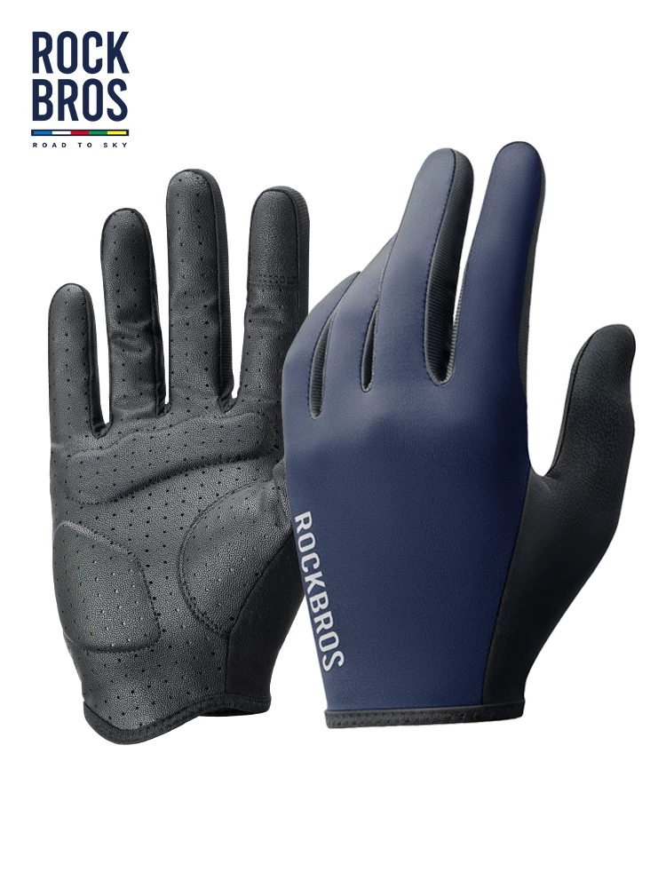 Rock Brothers Sky Road Series Găng tay đi xe đạp Full Finger Găng tay đi xe đạp đường trường Màn hình cảm ứng Ngón tay dài Unisex Xuân hè
