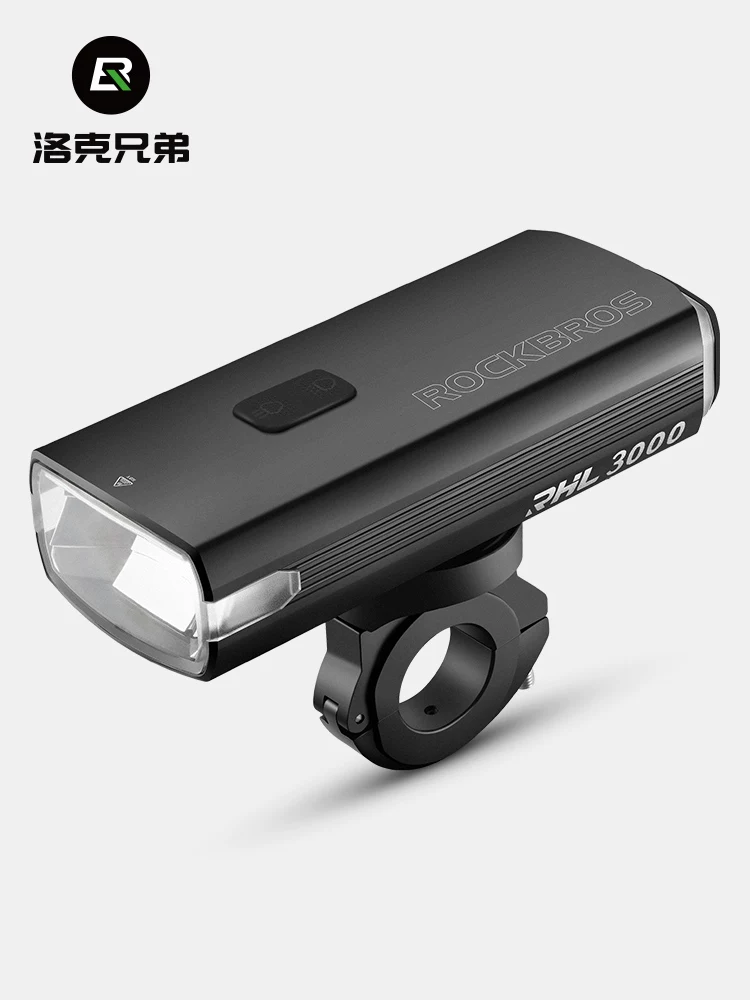 Đèn xe đạp Rock Brothers đèn pin mạnh có thể sạc lại đèn pha chùm sáng cao và thấp xe đạp leo núi đường bộ thiết bị đi xe ban đêm