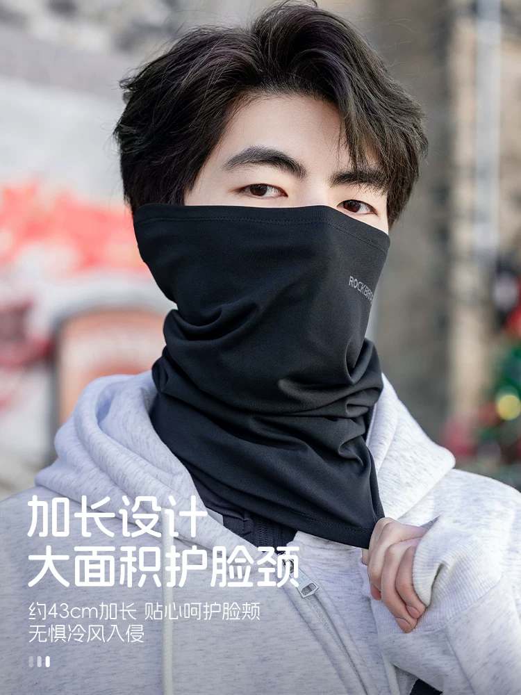 Khăn che mặt đi xe đạp ấm áp của Rock Brothers, khăn trùm đầu, khăn quàng cổ bằng lông cừu chống lạnh, khăn che mặt chống gió, thiết bị mùa đông cho nam và nữ