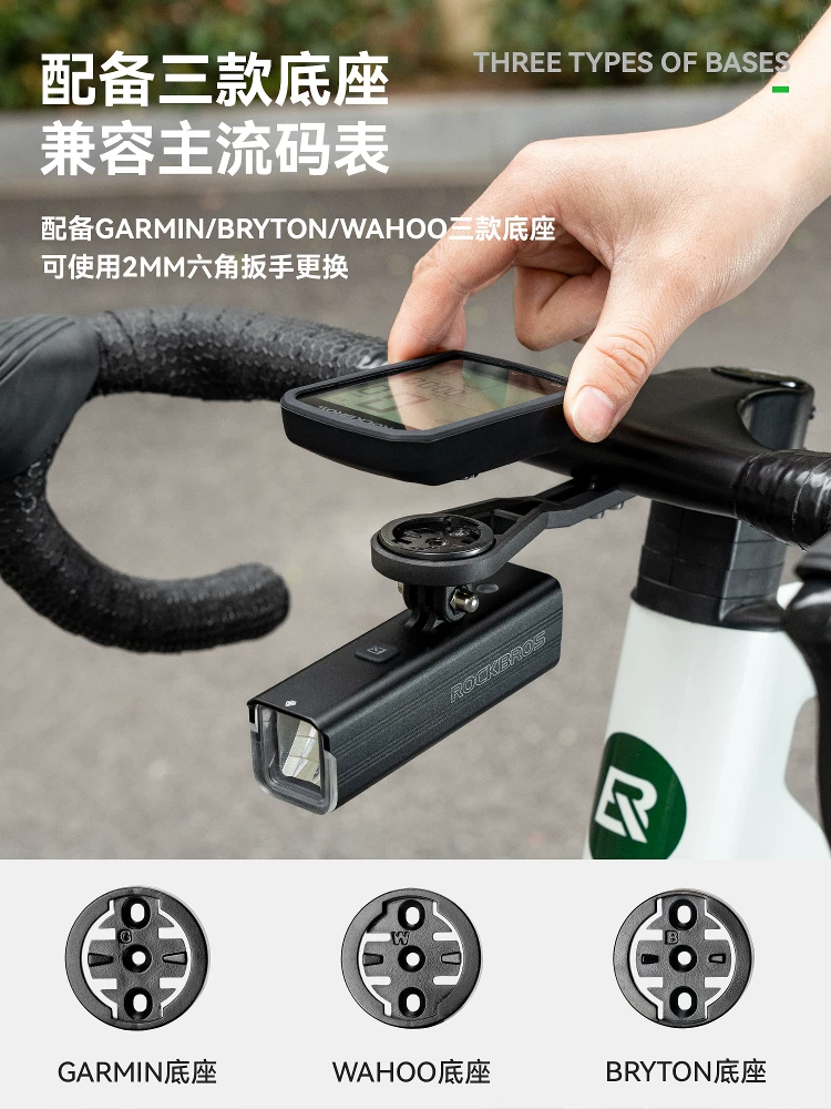 Giá đỡ đèn xe đạp Rock Brothers, giá đỡ tay lái, giá đỡ xe đạp đường trường, giá đỡ camera thể thao khi đạp xe