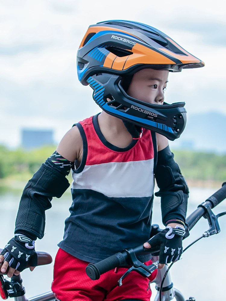Mũ bảo hiểm xe đạp cân bằng cho trẻ em Rock Brothers, mũ bảo hiểm xe đạp toàn mặt, thiết bị bảo hộ khi đi xe cho bé