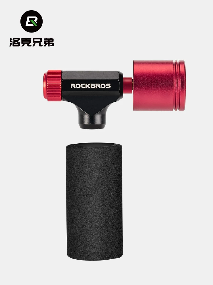 Đầu van CO2 của Rock Brothers để sửa chữa lốp xe nhanh chóng, xe đạp đường trường khẩn cấp Bộ chuyển đổi hợp kim nhôm van kiểu Mỹ/Pháp có đồng hồ đo áp suất