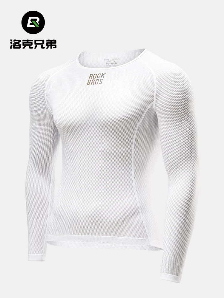 Áo thun nam dài tay thấm hút mồ hôi của Rock Brothers, nhanh khô, thoáng khí, lớp áo lót dài tay dành cho nam, áo thi đấu đạp xe đường núi mùa hè