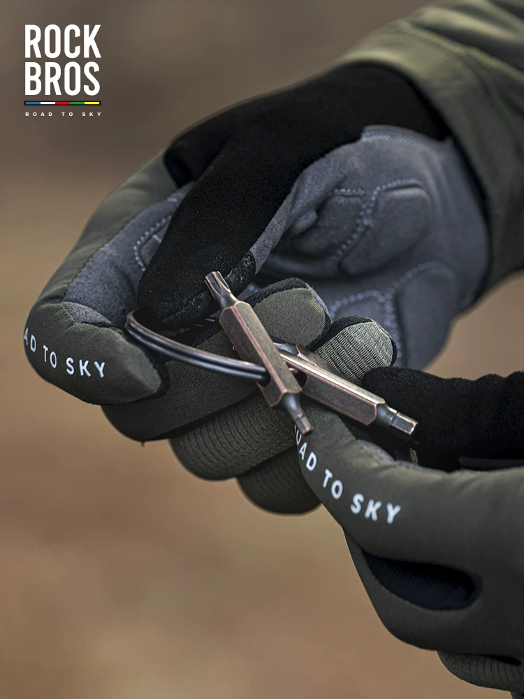 Rock Brothers Sky Road Series Công cụ sửa chữa móc khóa hình lục giác Sửa chữa xe đạp đường núi Cờ lê chữ thập di động