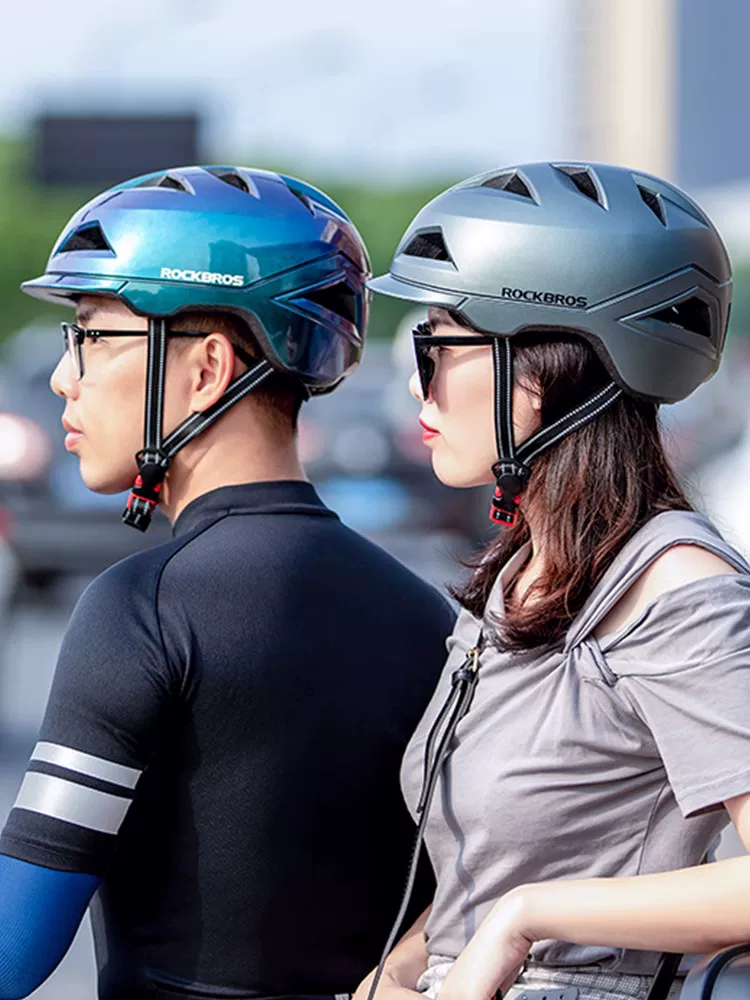 Mũ bảo hiểm xe đạp Rock Brothers mũ bảo hiểm đi lại trong đô thị mũ an toàn thông thường xe đạp đường núi thiết bị đạp xe nam và nữ
