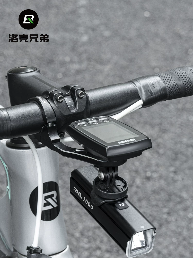 Giá đỡ đèn xe đạp, tay lái mở rộng, mở rộng đèn trước, giá đỡ gắn máy tính, camera thể thao, phụ kiện