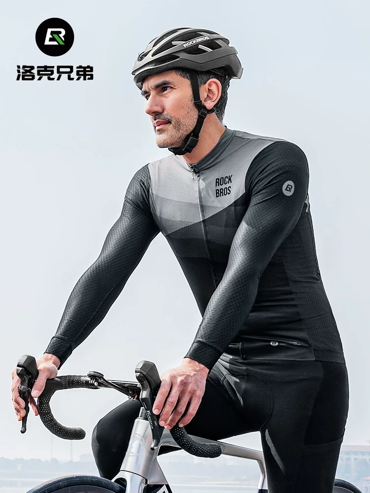 Rock Brothers Áo đi xe đạp dài tay áo xe đạp leo núi xe đạp đường bộ thể thao đi xe đạp quần áo thoáng khí nhẹ nam mùa hè