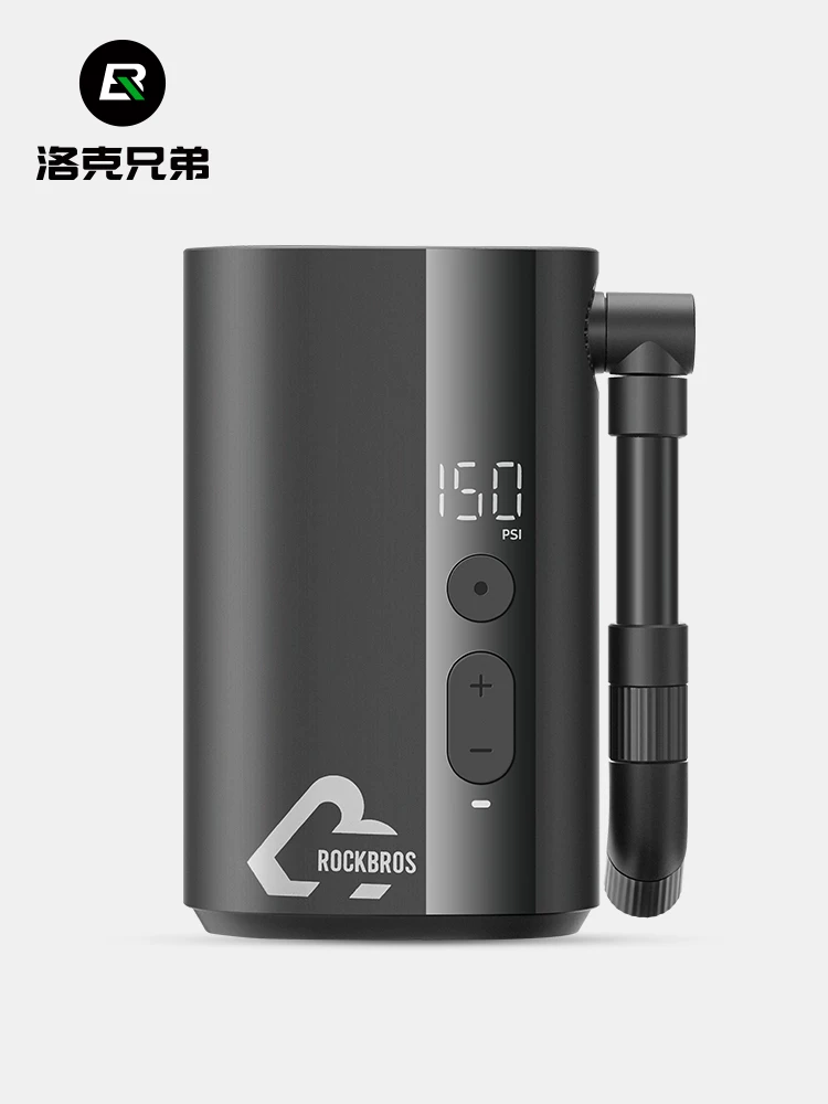 Máy bơm không khí điện Rock Brothers màn hình kỹ thuật số cầm tay áp suất cao dành cho xe đạp đường trường và leo núi, ô tô, xe máy, đồ bơm hơi