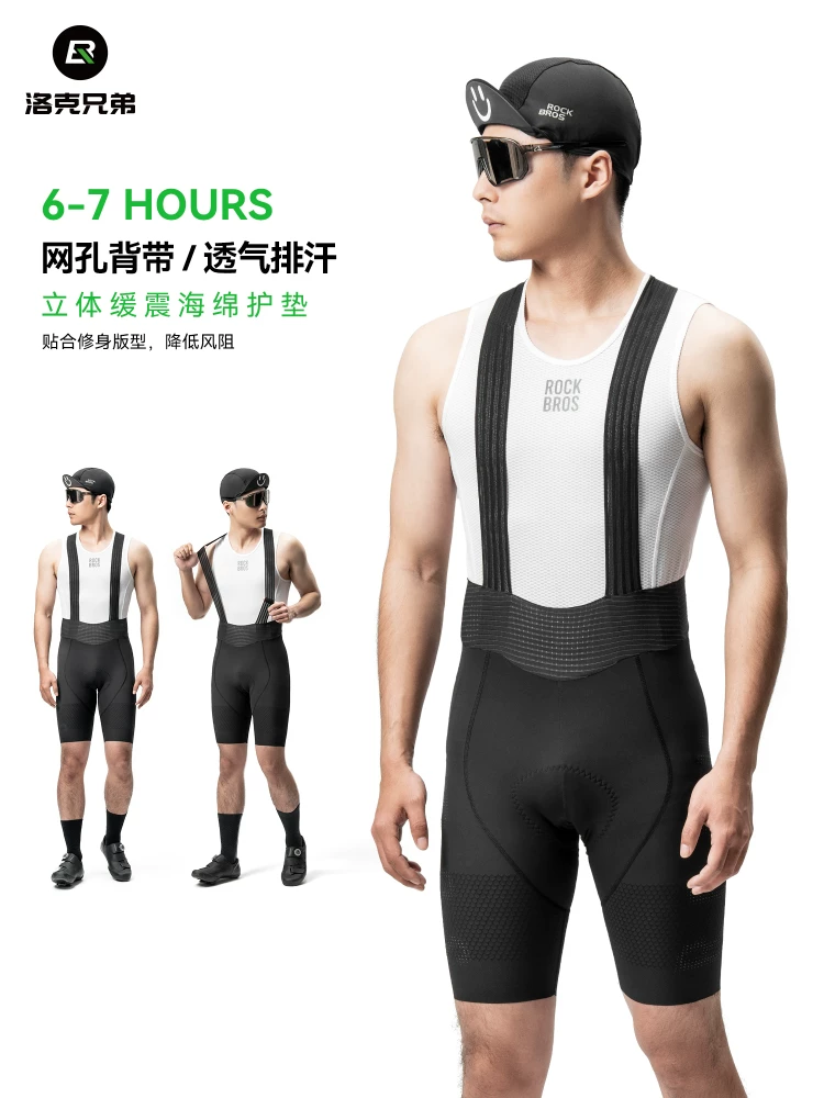 Quần short đạp xe Rock Brothers Road Bike Double Arrow Bib Quần short đi xe đạp thoáng khí mùa hè Thiết bị đi xe đạp dành cho nam