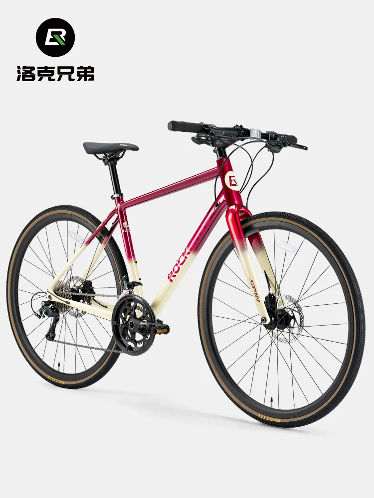 Xe đạp đường phố Rock Brothers tay lái thẳng dành cho nam và nữ, phanh đĩa, hợp kim nhôm nhẹ 700C, xe đạp người lớn đi lại trong thành phố
