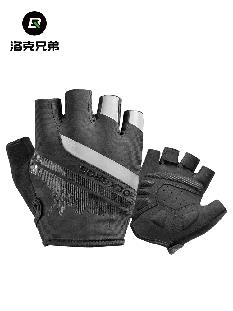 Găng tay đi xe đạp Rock Brothers full-finger nửa ngón găng tay xe đạp đường trường dài ngón unisex xuân hè thu màn hình cảm ứng