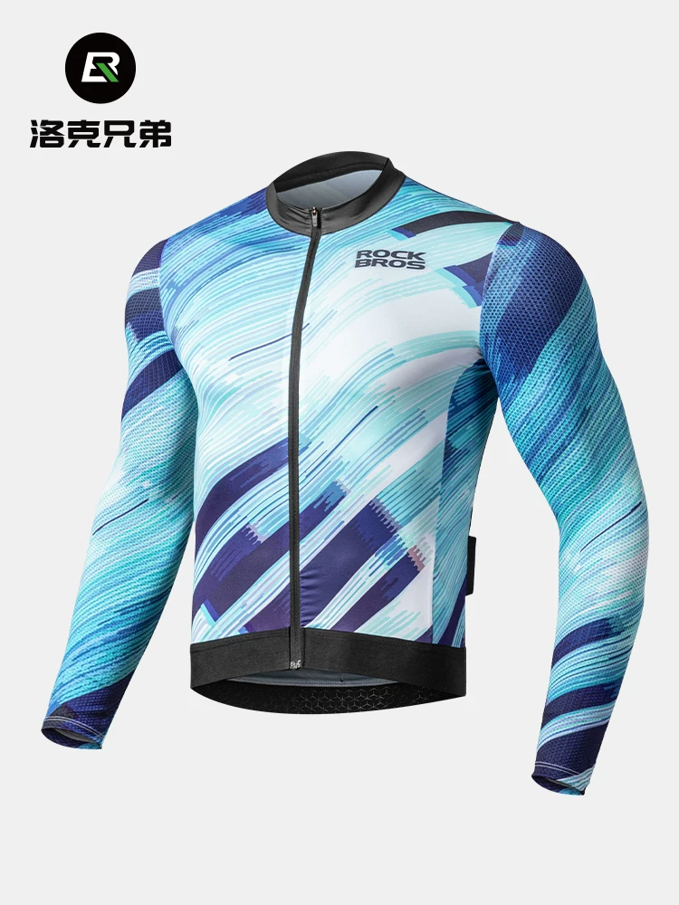 Rock Brothers Sichuan-Tibet Hợp tác đạp xe Áo dài tay đi xe đạp dành cho nam Áo khoác đi xe đạp đường trường và xe đạp leo núi thoáng khí thấm mồ hôi