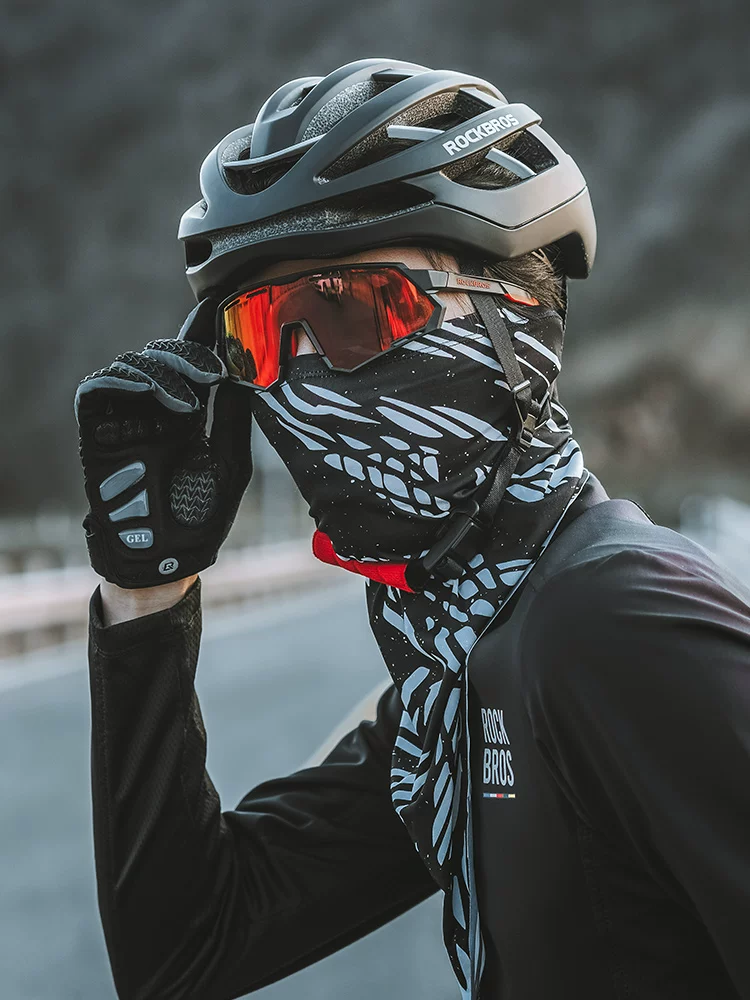 Khăn quàng cổ đa năng Rock Brothers chống nắng chất liệu vải lụa đá mát lạnh dành cho nam và nữ, dùng khi đi xe đạp, đi mô tô, khăn mặt mùa hè