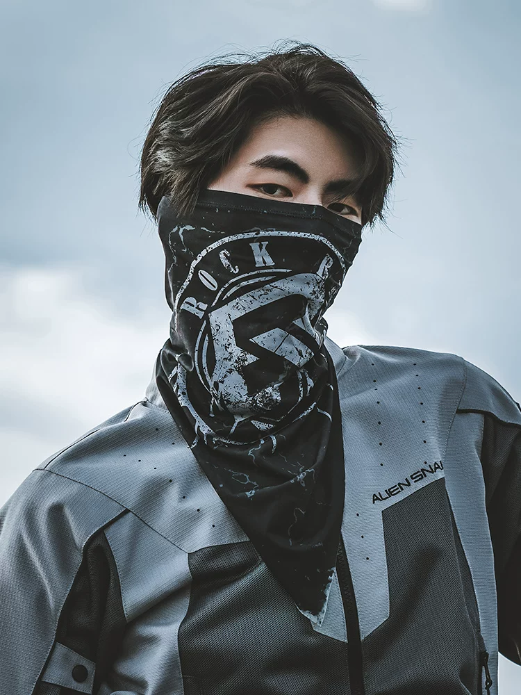 Khăn quàng cổ đa năng Rock Brothers chống nắng chất liệu vải lụa đá mát lạnh dành cho nam và nữ, dùng khi đi xe đạp, đi mô tô, khăn mặt mùa hè