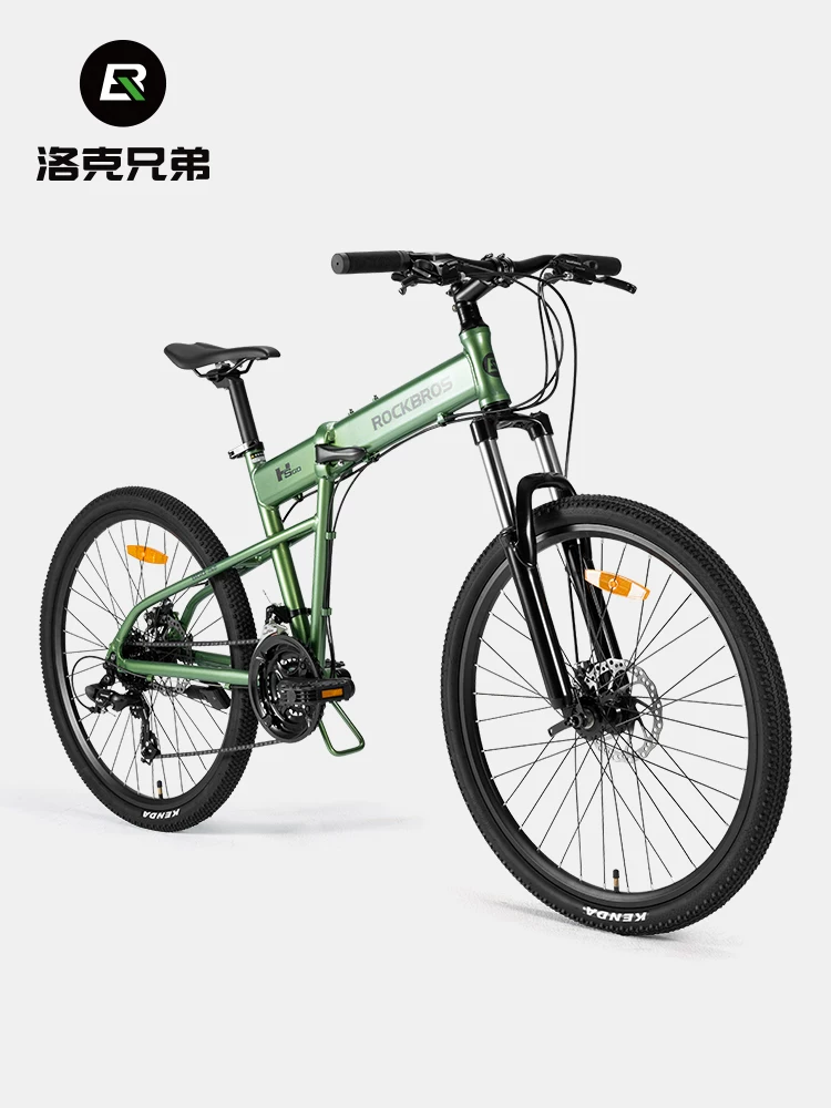 Xe đạp leo núi gấp Rock Brothers hợp kim nhôm dành cho người lớn, xe đạp địa hình di động dành cho nam và nữ, thanh thiếu niên, ngoài trời, nhiều tốc độ