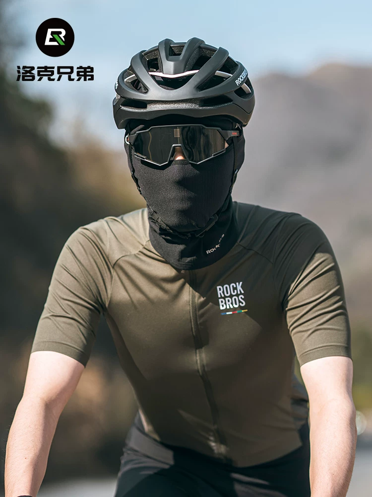 Mũ trùm đầu chống nắng Rock Brothers dành cho xe máy, mặt nạ che kín mặt, chống gió, unisex, giữ ấm cổ khi đạp xe, dùng được cho mọi mùa ngoài trời