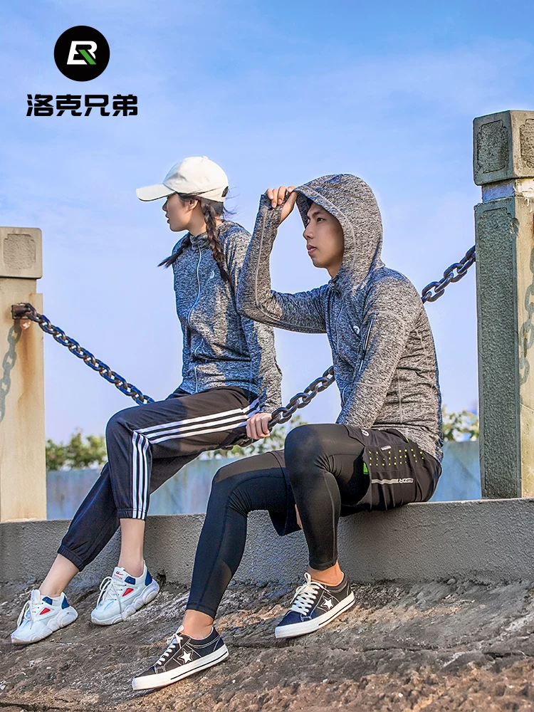 Quần áo đi xe đạp Rock Brothers Áo thể thao nam và nữ áo thể thao nhanh khô mùa xuân và mùa thu áo khoác thể dục chạy bộ dài tay thông thường