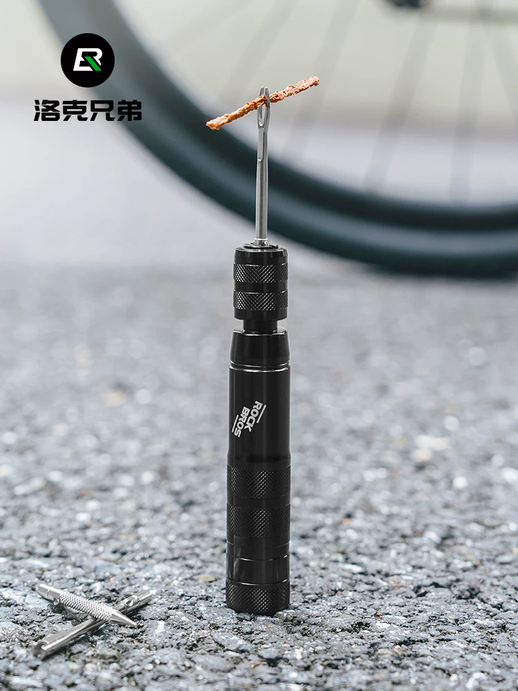 Bộ dụng cụ sửa chữa lốp xe đạp Rock Brothers, sửa chữa khẩn cấp xe đạp leo núi, xe máy, lốp không săm, băng vá lốp, keo vá lốp