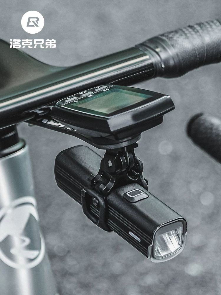 Giá đỡ mở rộng tay lái tích hợp của xe đạp Rock Brothers để gắn đèn xe đạp đường trường, máy tính và phụ kiện đế camera hành trình.
