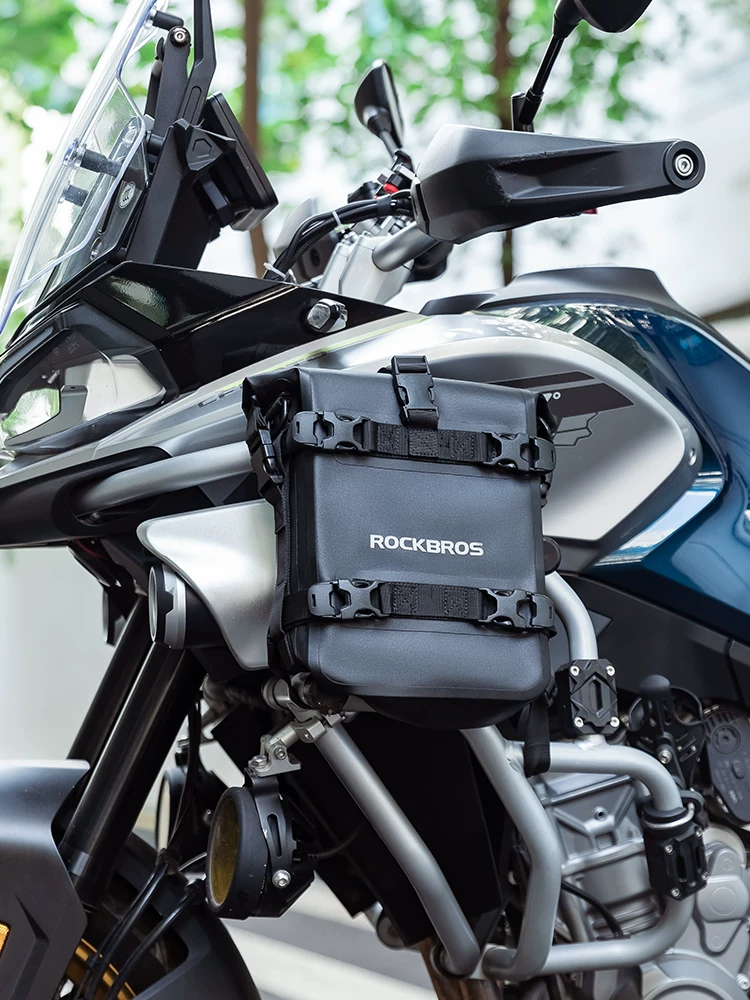 Túi đựng lan can xe máy Rock Brothers túi chống nước túi lan can bên hông chống rơi túi đuôi xe máy du lịch đa chức năng