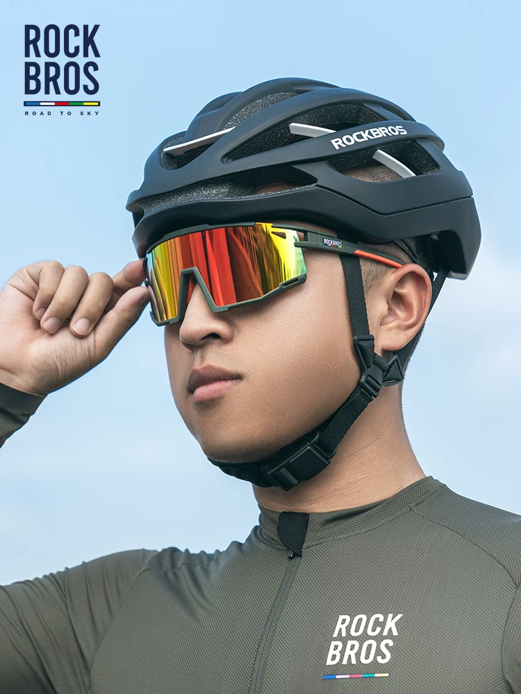 Rock Brothers Sky Road Series Kính đi xe đạp Phân cực Photochromic Bảo vệ cận thị Chống gió Chống cát Xe đạp Chạy bộ Thể thao Unisex
