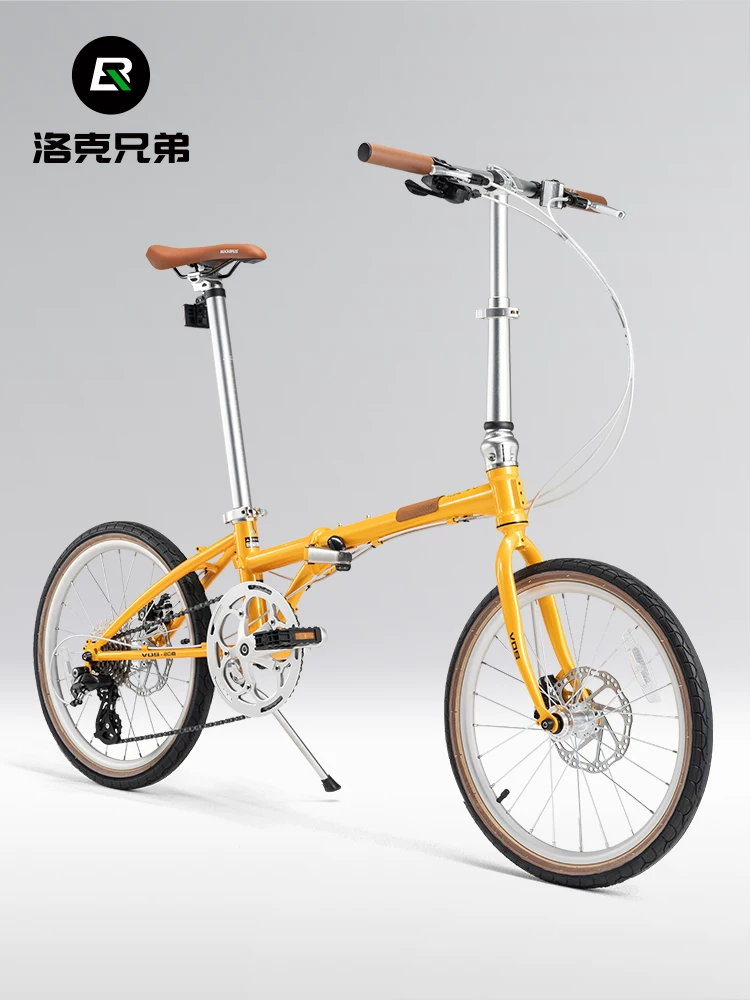 Xe đạp gấp Rock Brothers Xe đạp đi lại dành cho người lớn 20inch tốc độ có phanh đĩa dành cho nam và nữ sinh viên