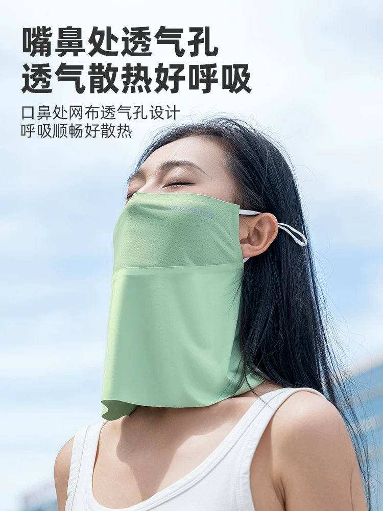 Khăn quàng cổ chống nắng Rock Brothers chất liệu lụa đá, khăn che mặt khi đạp xe, mũ chống tia UV cho nam và nữ mùa hè