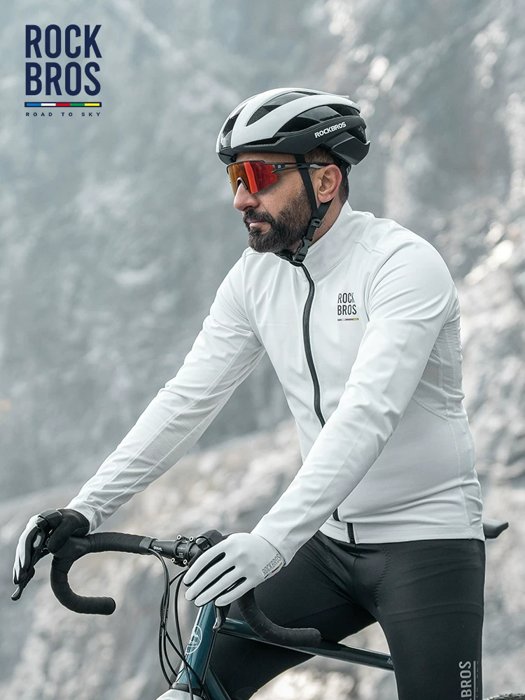 Rock Brothers Sky Road Series Áo đi xe đạp dài tay Áo ấm mùa thu đông Đường xe đạp thể thao Phong cách nam