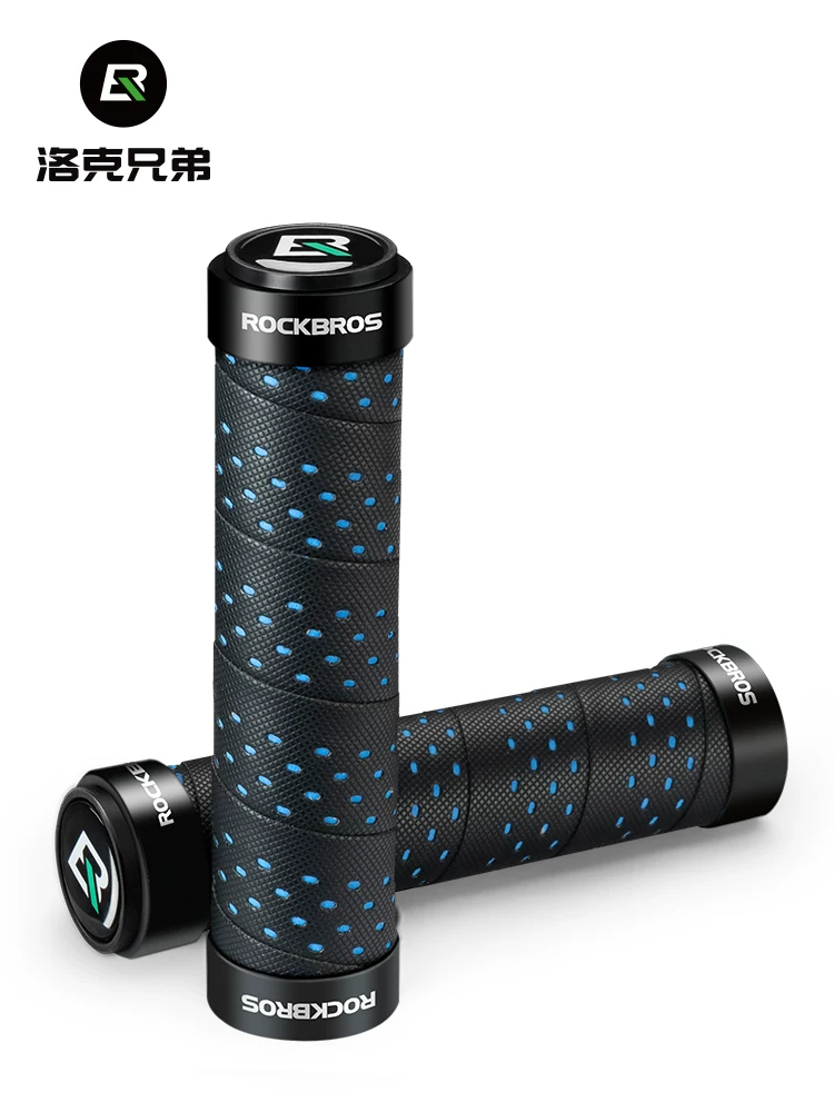Tay nắm ghi đông xe đạp Rock Brothers dành cho xe đạp leo núi, tay nắm ghi đông chống trượt có khóa, phụ kiện tay nắm ghi đông bằng PU