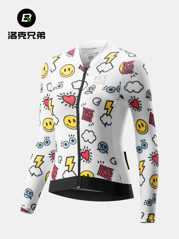 Áo đi xe đạp Rock Brothers dành cho nữ áo dài tay thể thao đi xe đạp đường núi quần áo đi xe đạp thoáng khí nhanh khô mùa xuân và mùa hè