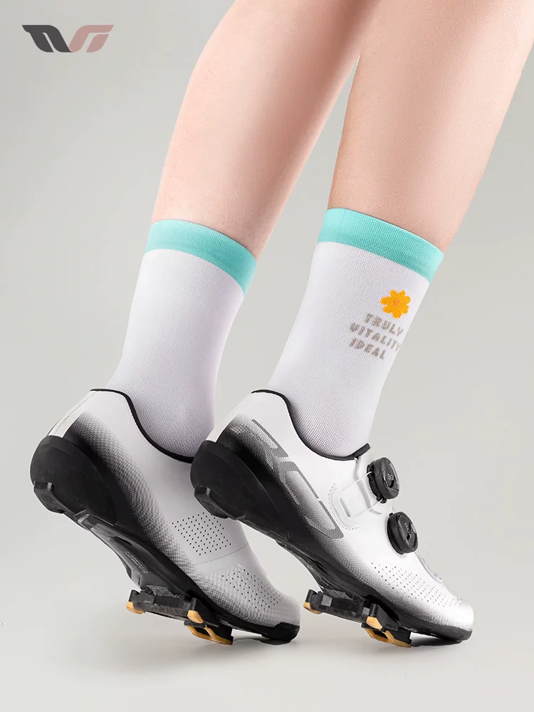 Rock Brothers TVI series tất đi xe đạp đường bộ xe đạp leo núi giữa bắp chân tất thể thao thoáng khí phong cách mùa hè dành cho nữ