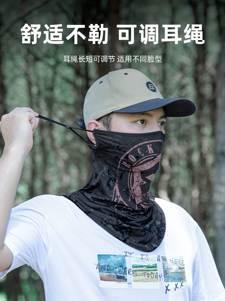 Khăn che mặt đa năng Rock Brothers chống nắng, chất liệu vải lụa đá, unisex, dùng cho mùa hè, đi xe máy, xe đạp, bảo vệ cổ, phụ kiện đi xe