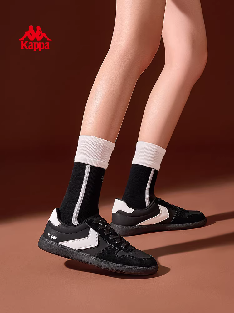 Giày nữ Kappa kiểu retro, giày tập luyện Đức, mùa đông 2025, giày thể thao đế mềm, nhẹ, cổ thấp, phong cách thường ngày