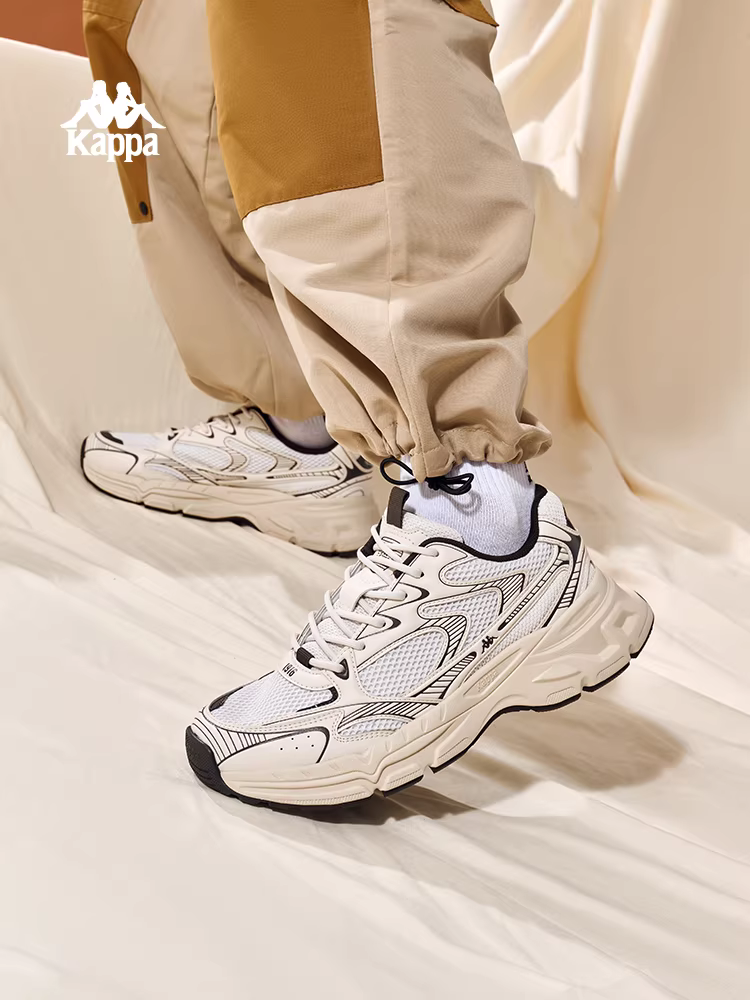 Giày thể thao nam Kappa Hydrogen Track màu xám, giày bố nam, mẫu mới mùa đông 2025, giày thể thao đa năng, đế dày, giày chạy bộ