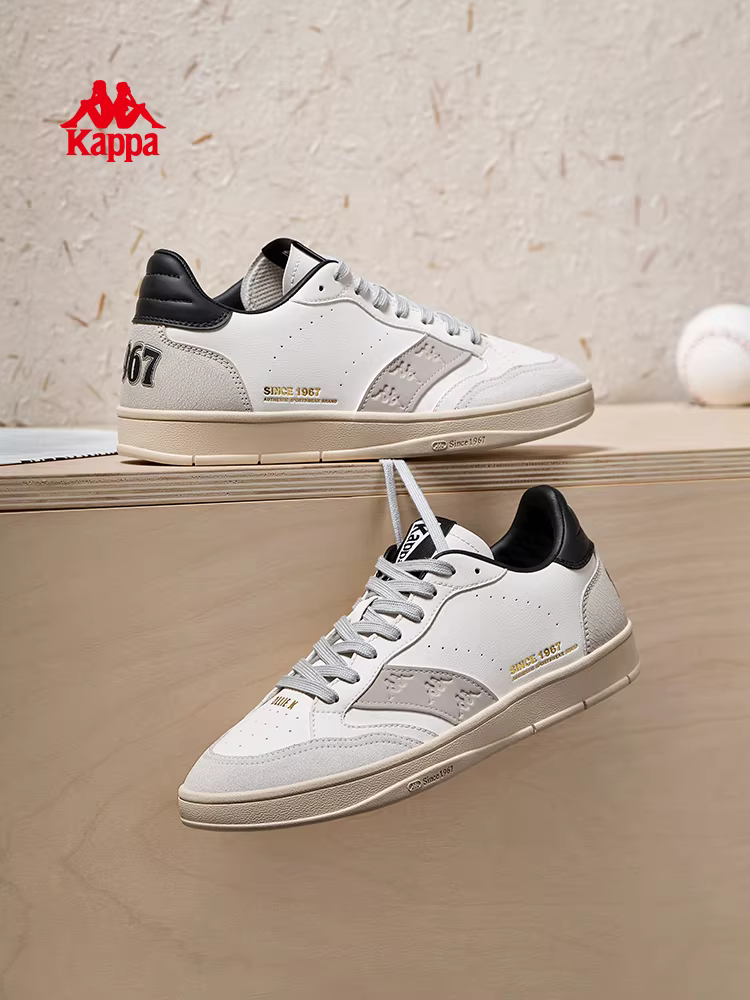 Giày thể thao Kappa nam mùa đông 2025 kiểu retro mới, tăng chiều cao, màu trắng, thời trang, đa năng