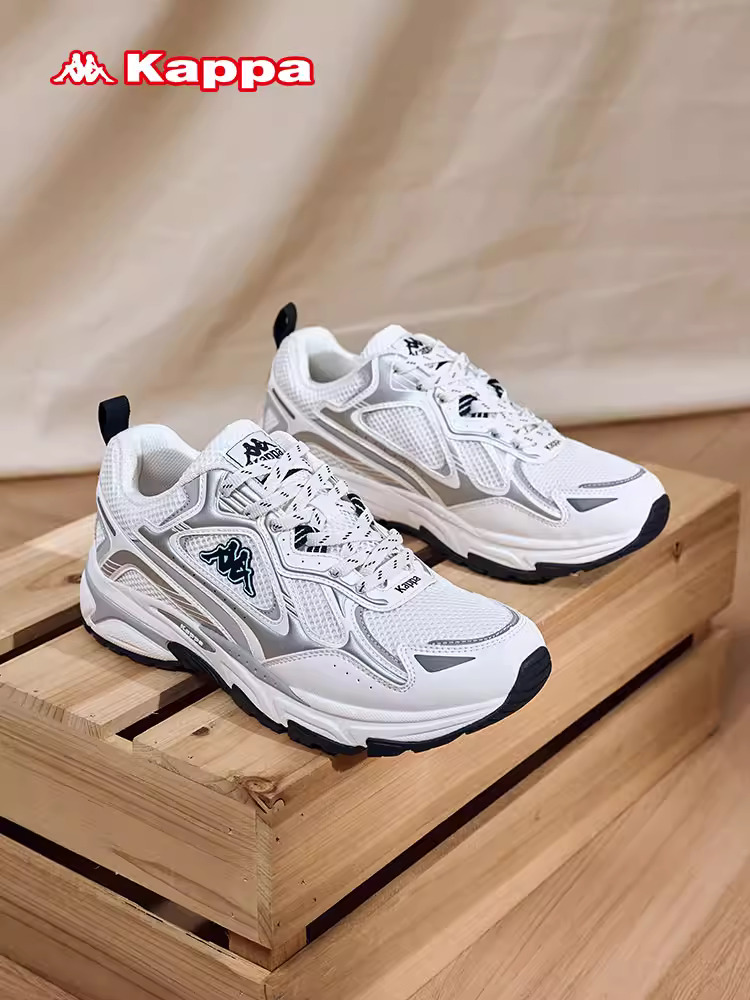 Giày thể thao nam Kappa màu đen, giày chạy bộ nam mùa đông 2025, giày thể thao nam thời trang nhẹ, giày bố