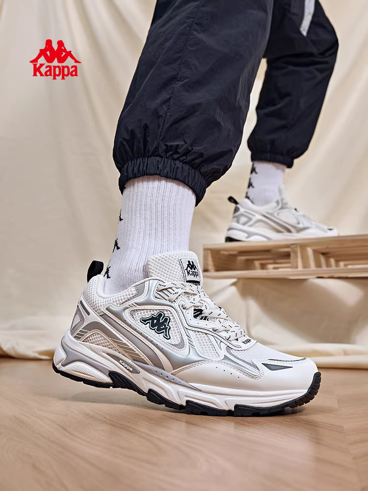 Giày thể thao nam Kappa mùa đông 2025, giày trắng nam đế dày tăng chiều cao kiểu giày bố