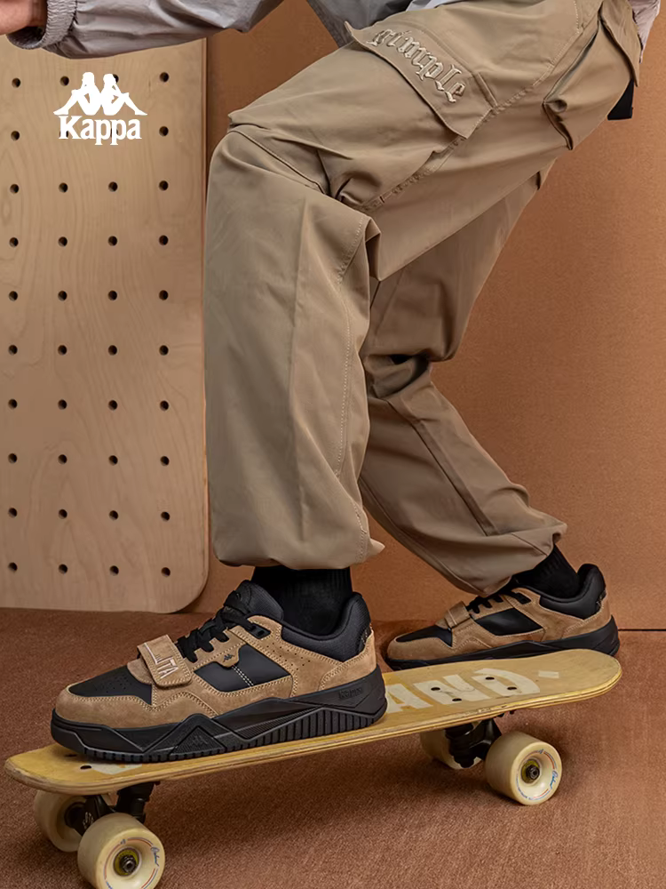 Giày nam Kappa mùa đông 2025 kiểu retro thời thượng, giày thể thao thấp cổ, giày đôi đa năng, giày trắng