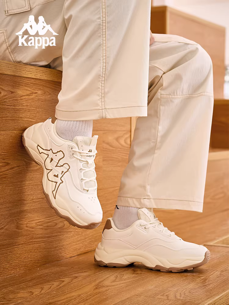 Giày nữ Kappa kiểu retro cổ điển, giày bố mùa đông 2025, giày thể thao đế dày dành cho cặp đôi, giày đa năng, giày thường ngày