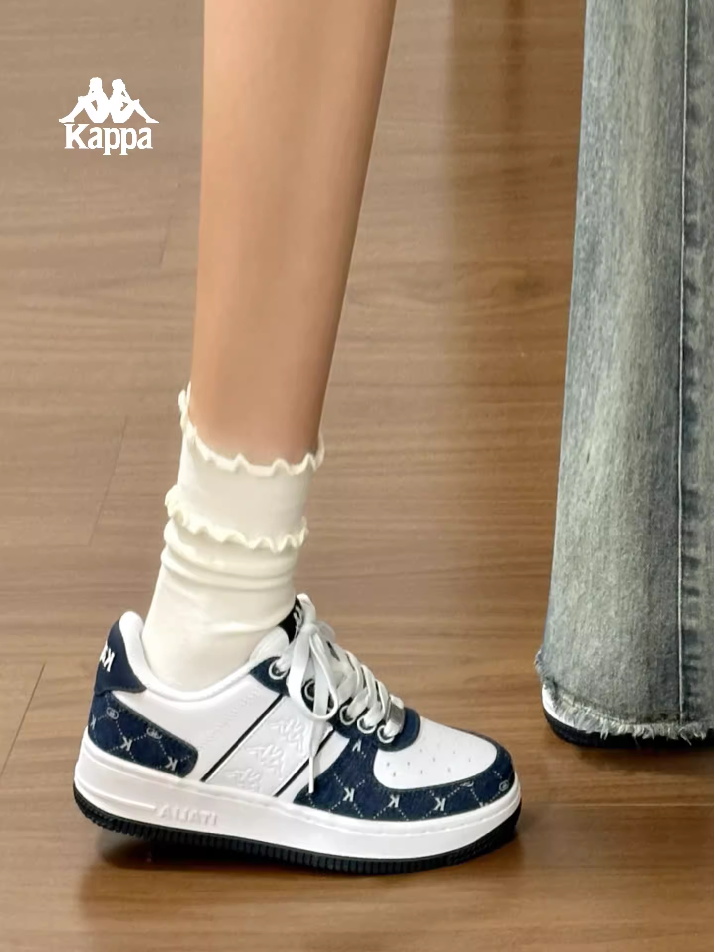 Giảm giá đặc biệt | Chính hãng] Giày thể thao đế dày màu trắng Kappa dành cho nữ mùa đông 2025 Giày phong cách độc đáo không lặp đi lặp lại