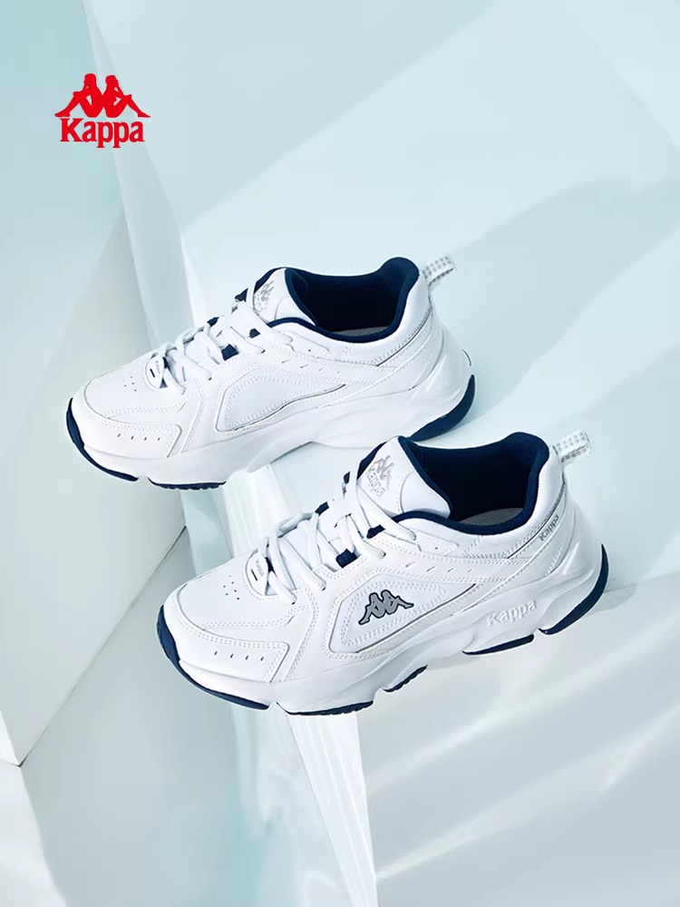 Giày thể thao nam Kappa mùa đông 2025 đế dày kiểu retro màu trắng thời trang đa năng phong cách bố