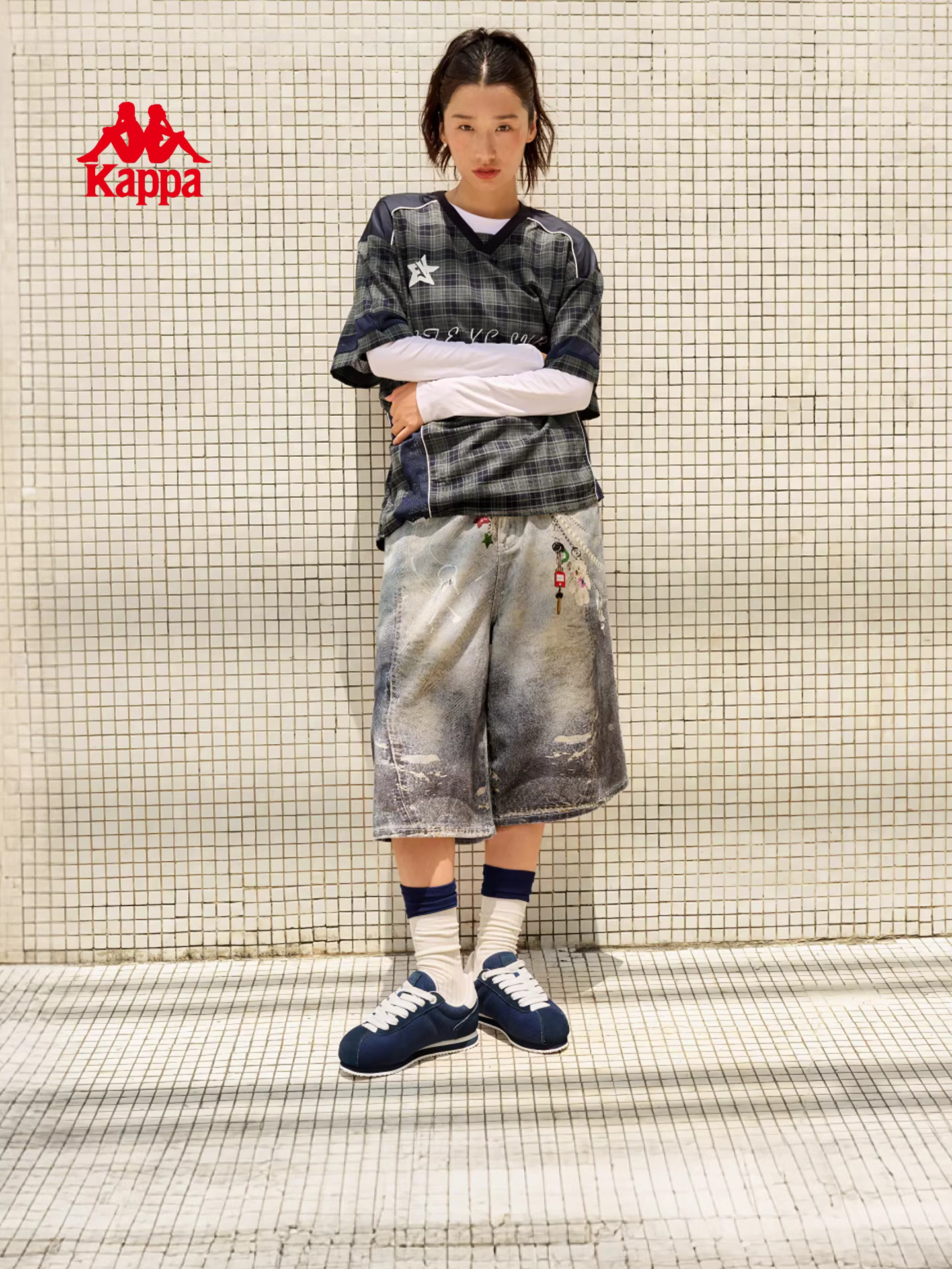 Giày chạy bộ Kappa retro dành cho nữ mùa đông 2025, kiểu dáng mới, đế mỏng, nhẹ, giày thể thao cổ điển, đa năng, kiểu lười.