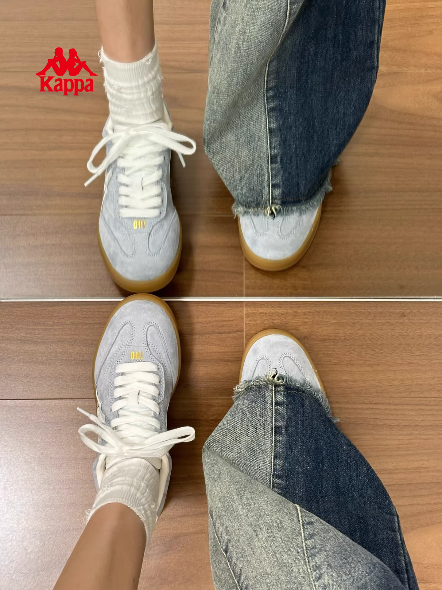 Giày thể thao Kappa retro Đức dành cho nữ mùa đông 2025, kiểu dáng đa năng, cổ thấp, đế mềm, giày thể thao thường ngày.